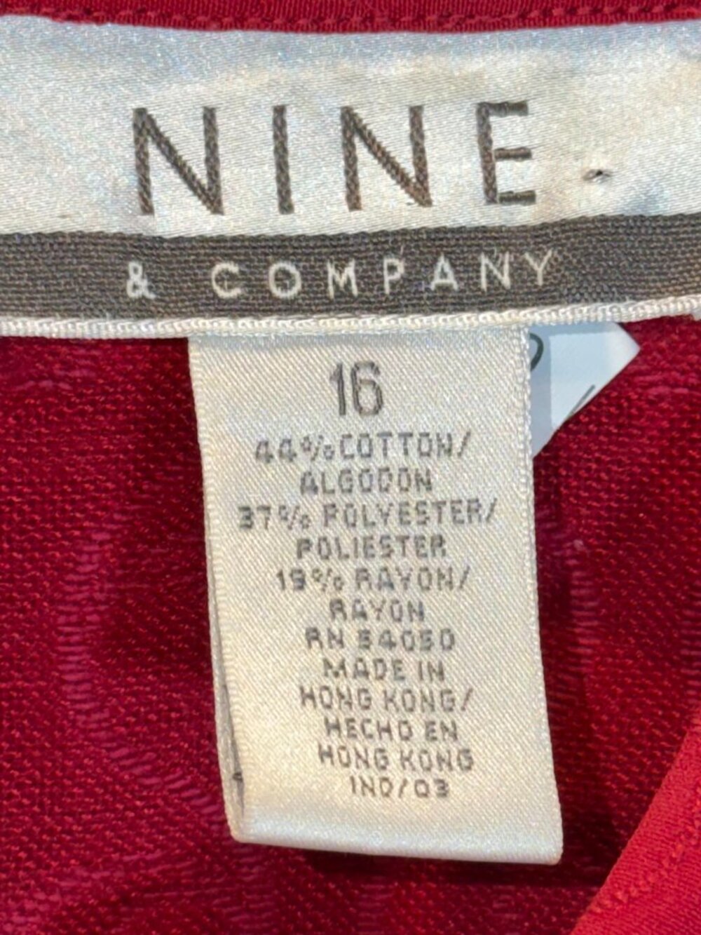 Nine & Co Red Quilted Jacket Women Size 16 - Picture 3 of 8